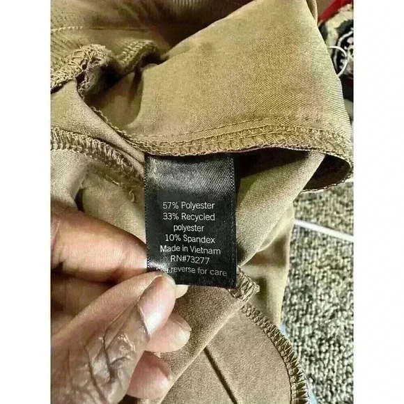 FLX Joggers Mens Size Medium Brown/Tan Tapered Inner Drawstring Side Zipper - Picture 8 of 8